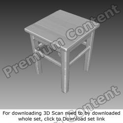 3D Scan of Chair Wooden